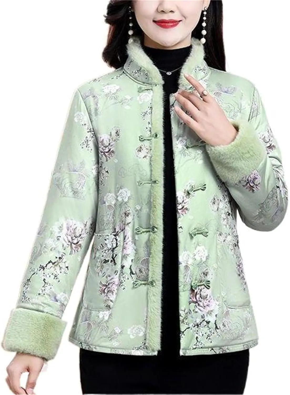 Chinese-style Cotton Padded Jackets and Winter Cotton Coats with Retro for Spring and Autumn