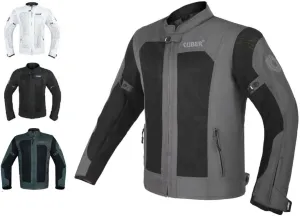 CUBER MOTORCYCLE BREATHABLE MESH JACKET MENS WITH CE ARMOR BIKERS RACING GEAR, SUMMER MOTORBIKE PROTECTIVE JACKET