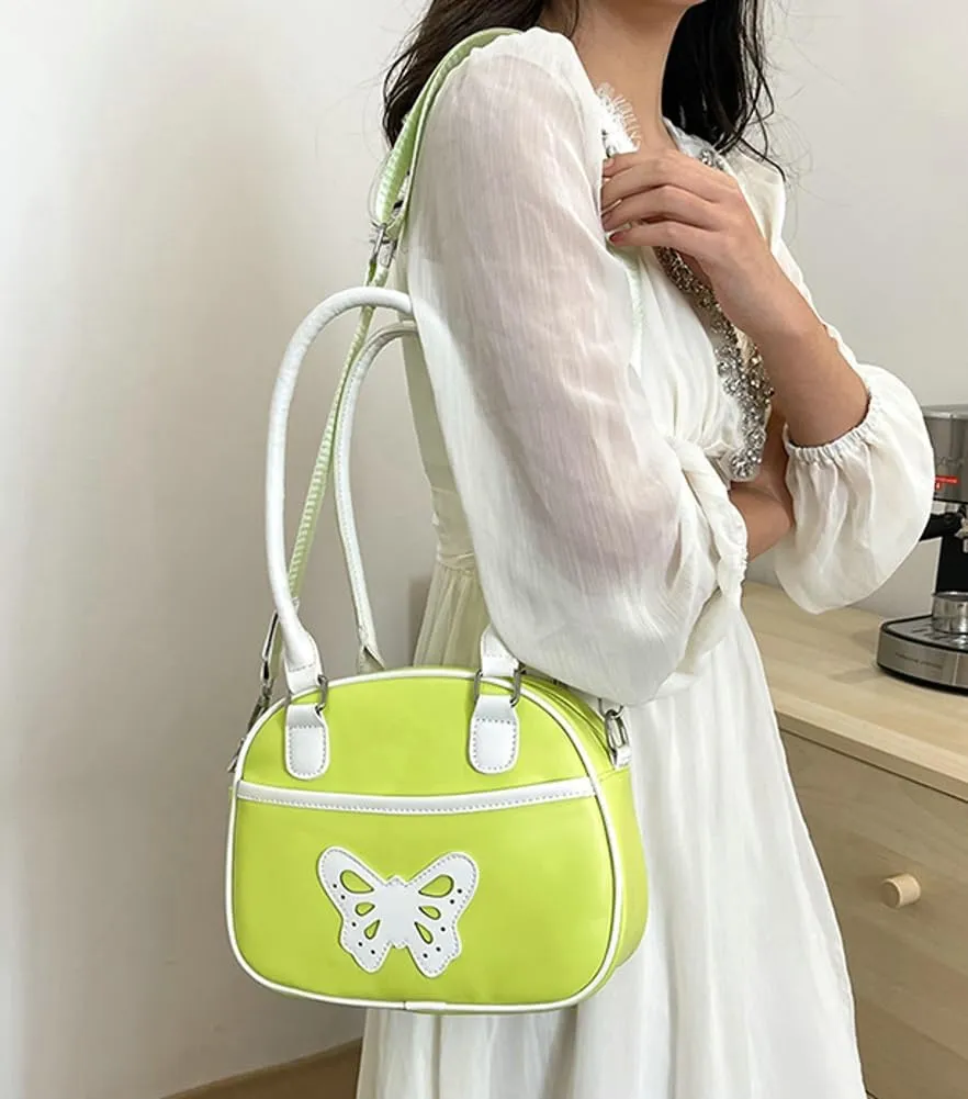Cute Bowknot Bag for Women Designer PU Leather Crossbody Hobo Shoulder Bag Stylish Casual Underarm Purse Handbag