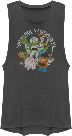 Disney Women's Toy Story Group Junior's Racerback Tank Top