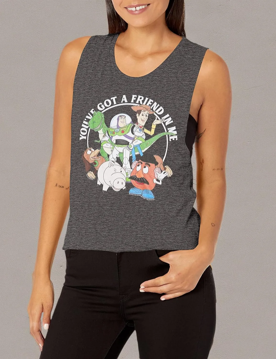 Disney Women's Toy Story Group Junior's Racerback Tank Top