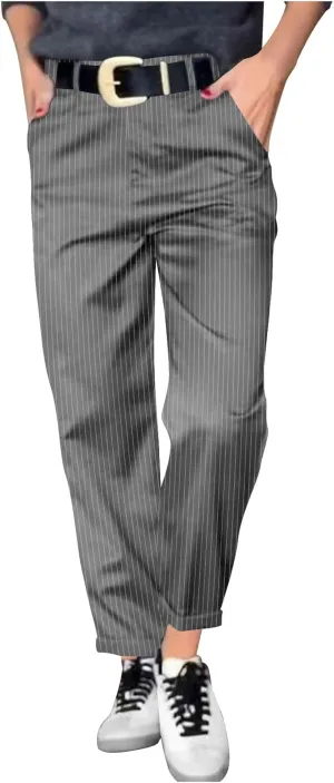 Dress Pants for Women Wide Leg High Waist Casual Loose Fit Straight Leg Work Pants Business Trousers with Pockets