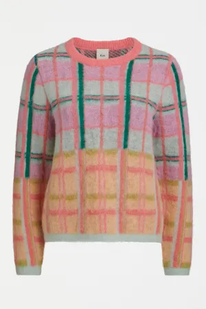 Elk Ostti Sweater Pink Punch Check