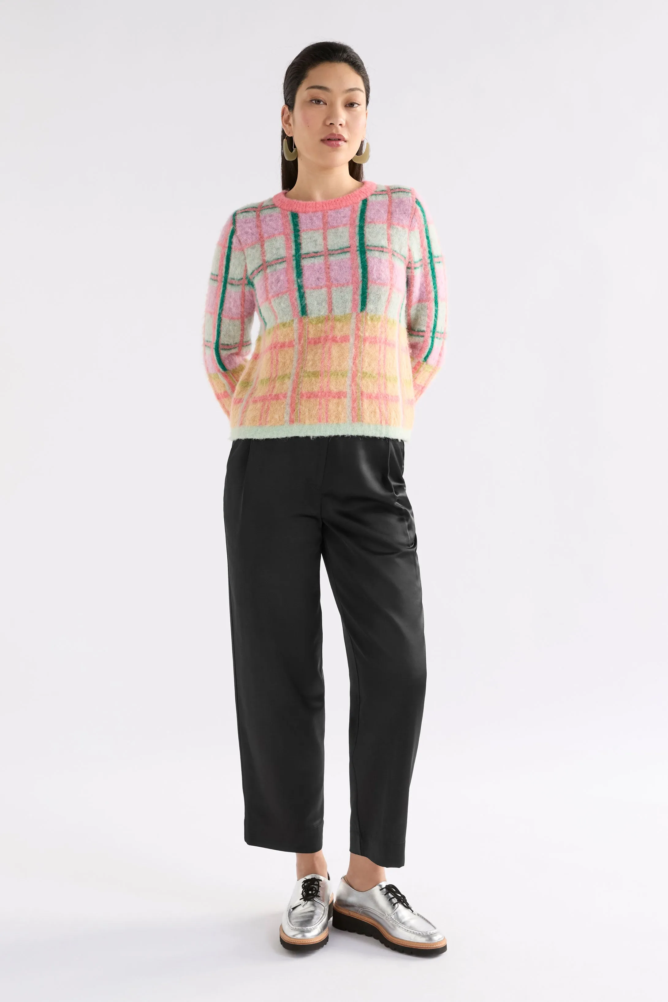 Elk Ostti Sweater Pink Punch Check