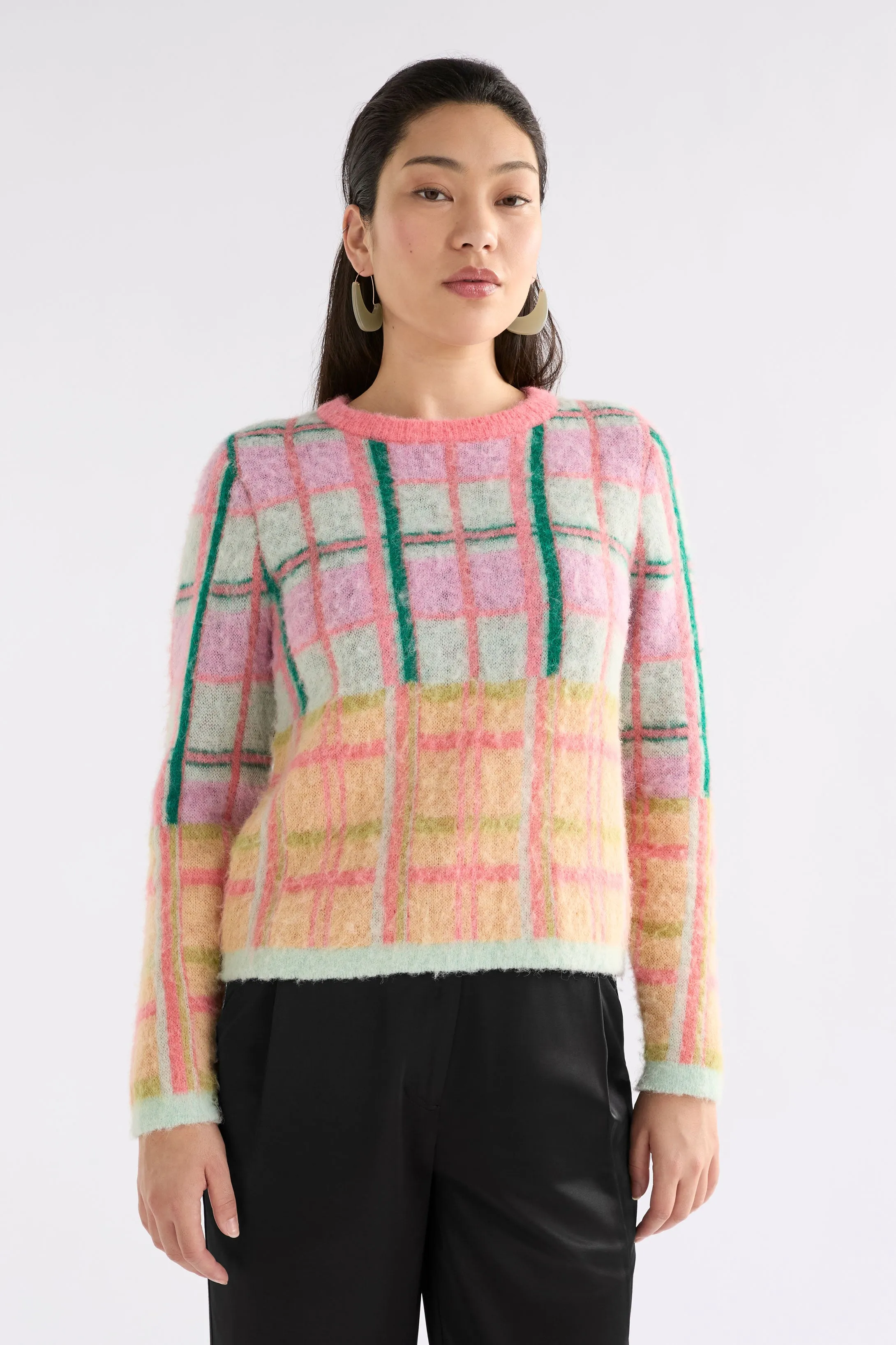 Elk Ostti Sweater Pink Punch Check
