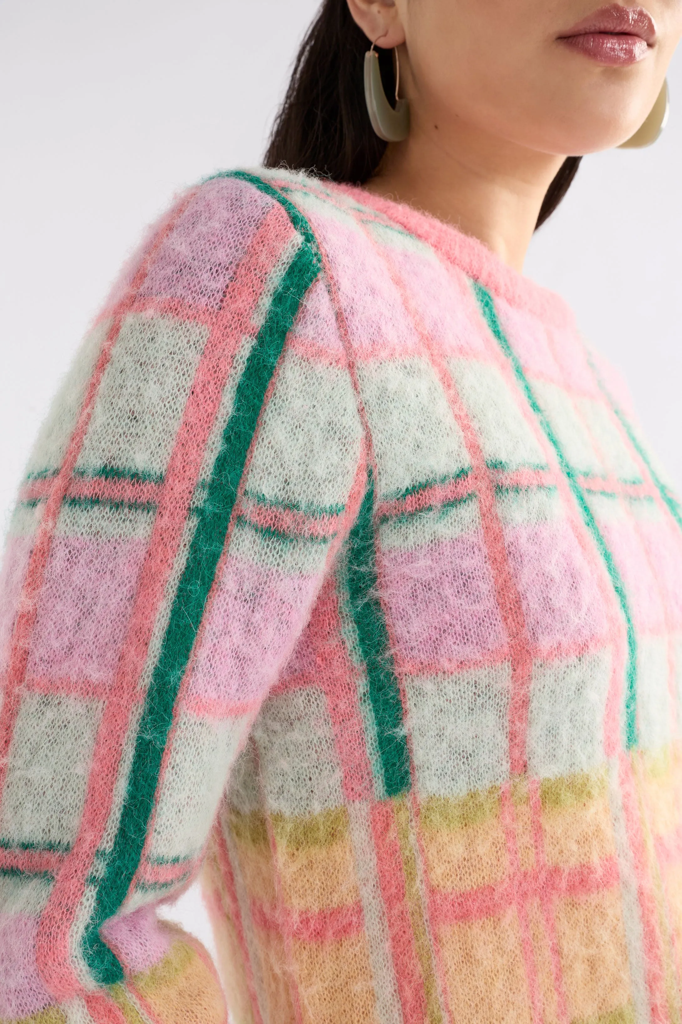 Elk Ostti Sweater Pink Punch Check