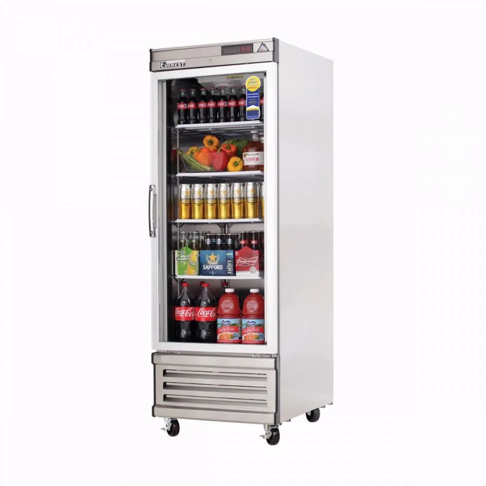 Everest EBGR1 27" One Section Glass Door Upright Reach-In Refrigerator