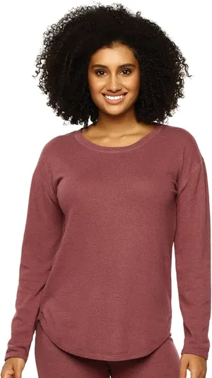 Felina Lounge Victoria Long Sleeve Crew Neck Top Sleepwear