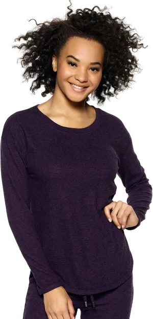 Felina Lounge Victoria Long Sleeve Crew Neck Top Sleepwear
