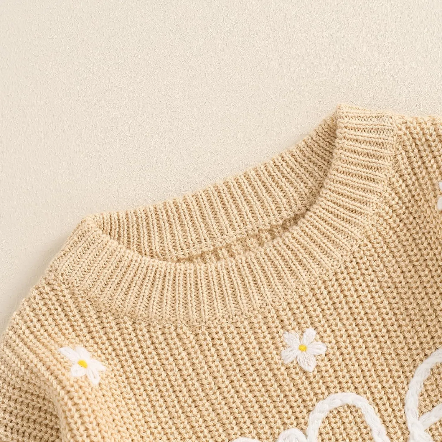 First Birthday Outfit Baby Girl Boy Cute Letter Embroidery Warm Long Sleeve Oversized Sweater Infant Knitwear