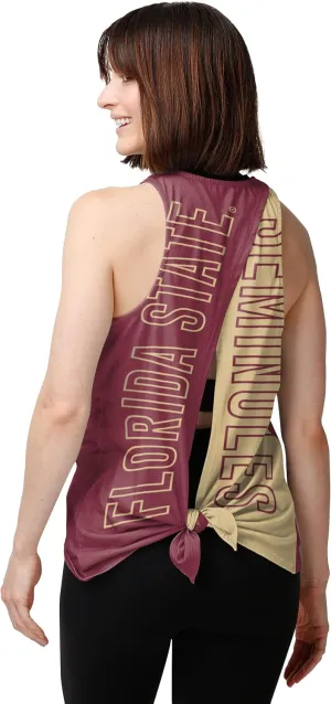 FOCO Women's NCAA Tie Breaker Sleeveless Fashion Top Shirt