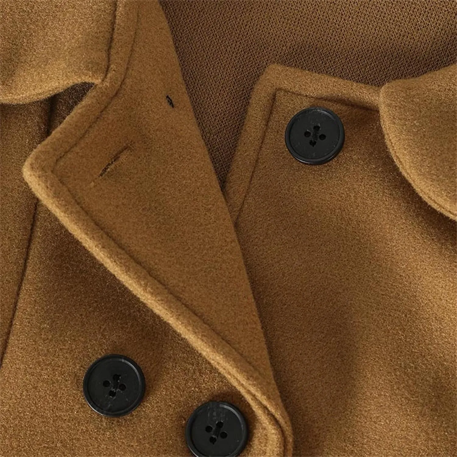 Girls Dress Coat Kids Winter Warm Jacket Long Sleeve Button Trench Coat Pocket Long Peacoat Outerwear Jackets For Girls