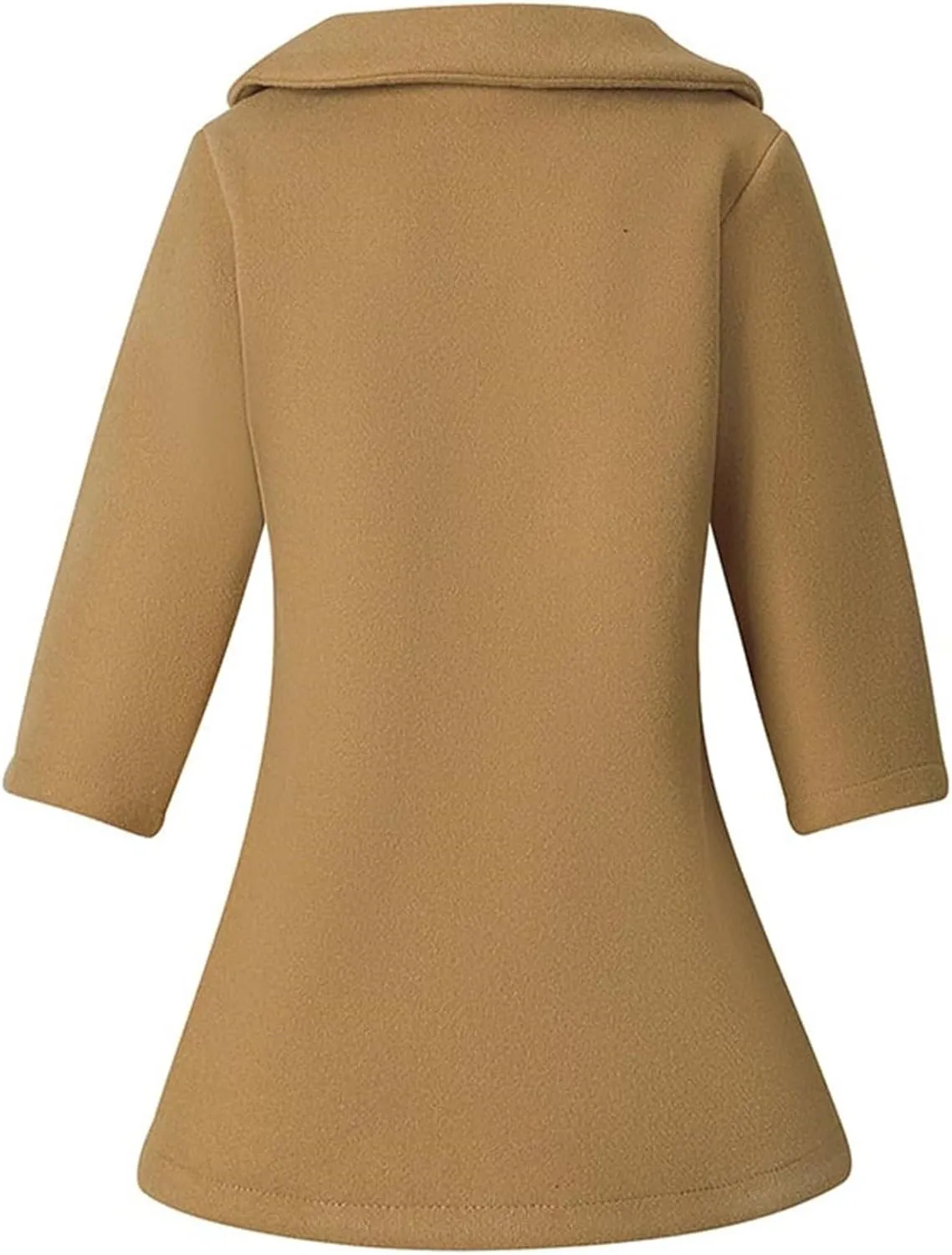 Girls Dress Coat Kids Winter Warm Jacket Long Sleeve Button Trench Coat Pocket Long Peacoat Outerwear Jackets For Girls