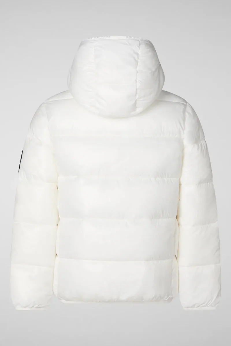 Girls' Kate Hooded Puffer Jacket In Off White