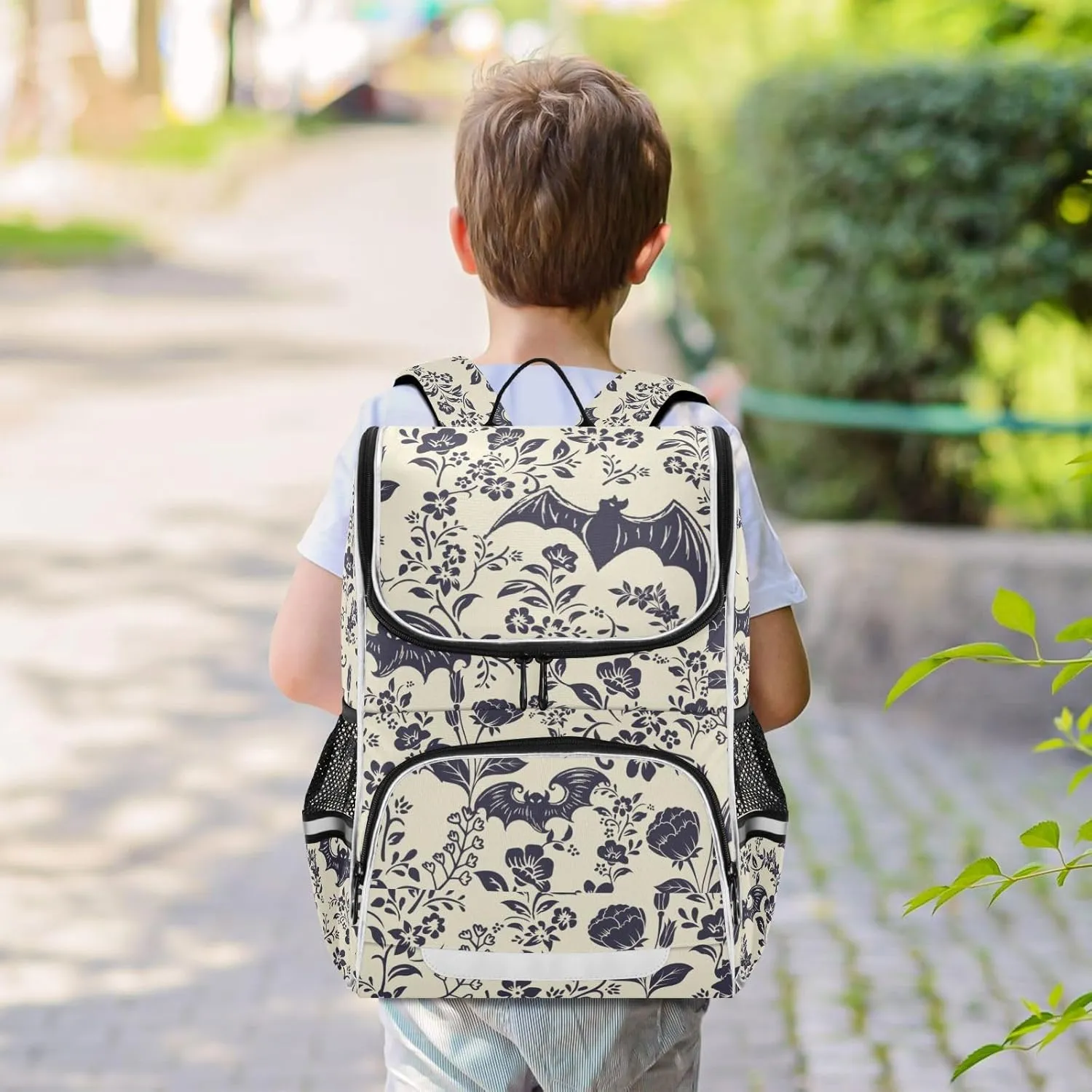 Goth Bats Backpack 16 Inch Stylish Casual Rucksack Daypacks, College School Student Laptop Backpack