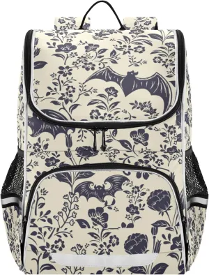 Goth Bats Backpack 16 Inch Stylish Casual Rucksack Daypacks, College School Student Laptop Backpack