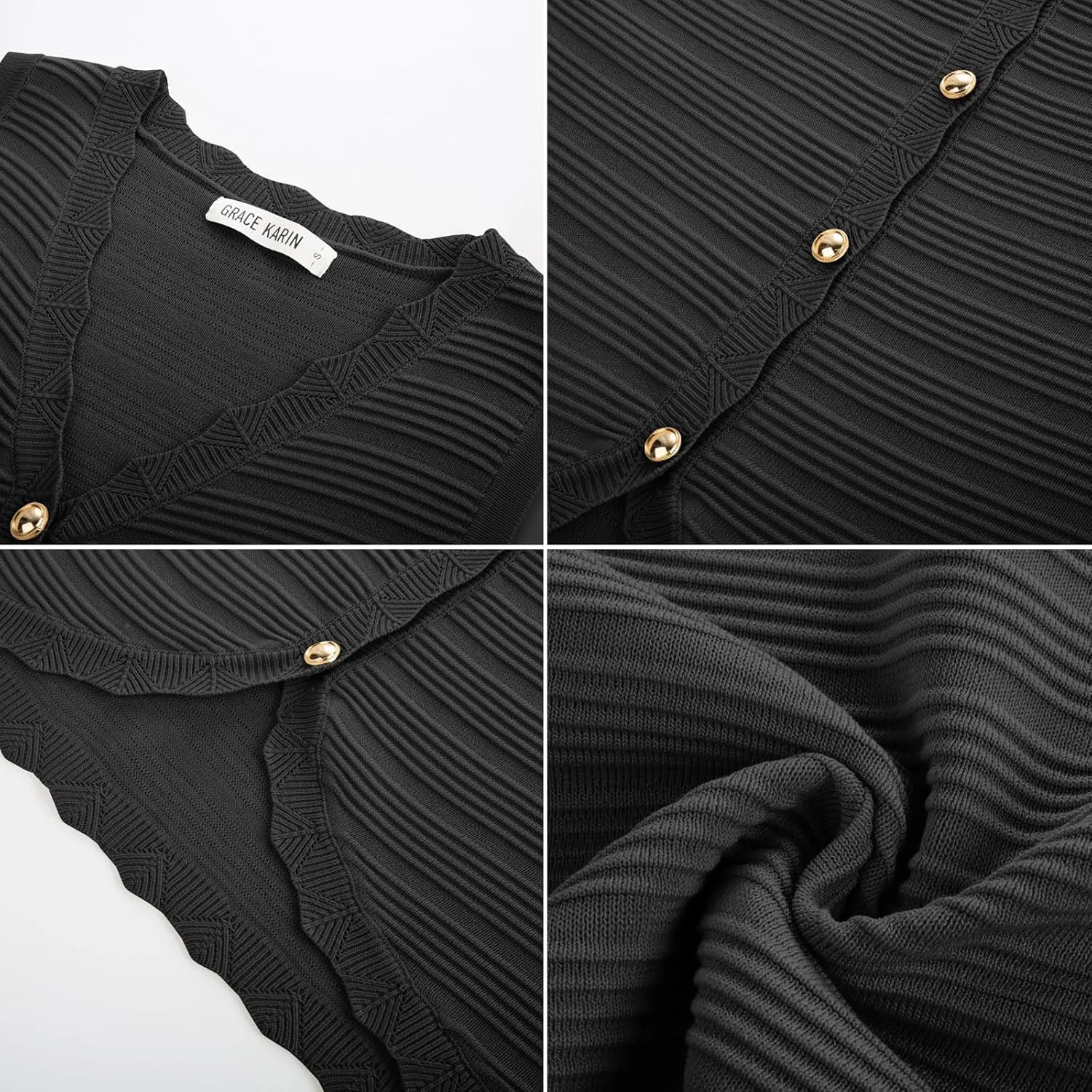 GRACE KARIN Women Sweater Vests Button Down Sleeveless Cardigan Casual V Neck Sweater Tops 2025 Spring Summer Outfits