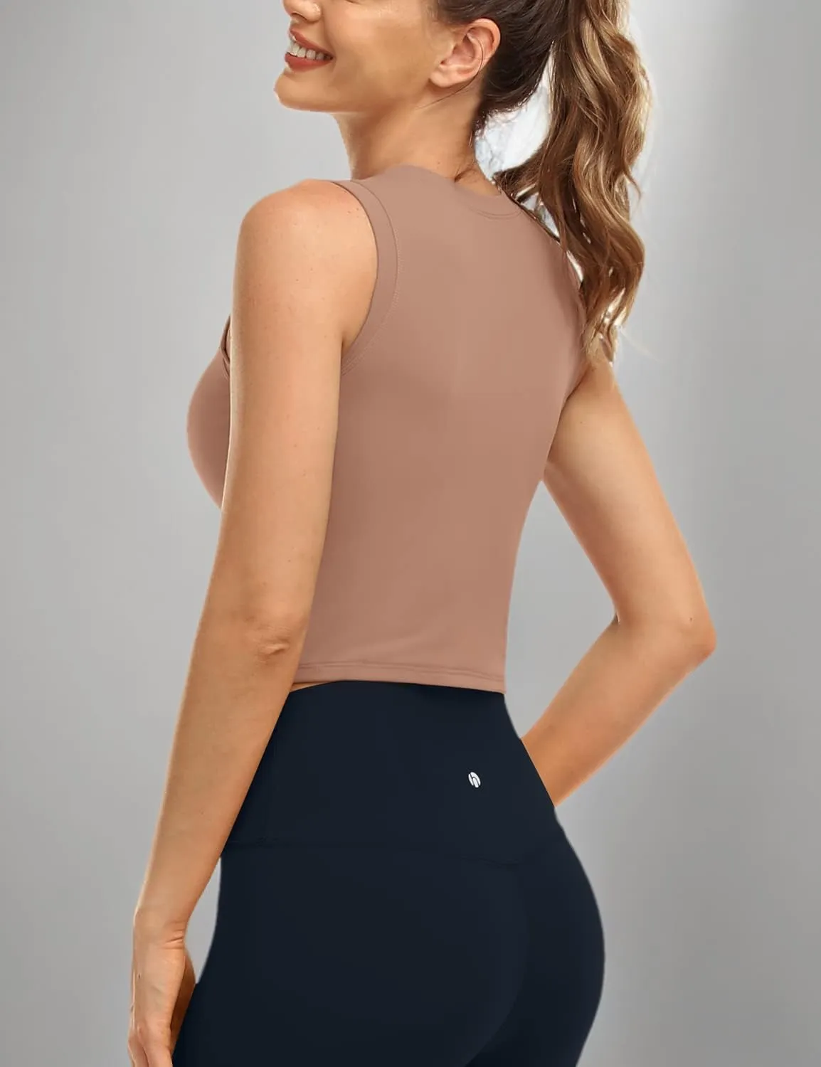 HeyNuts Wherever Crop Top Workout Tank Tops Unpadded/Padded