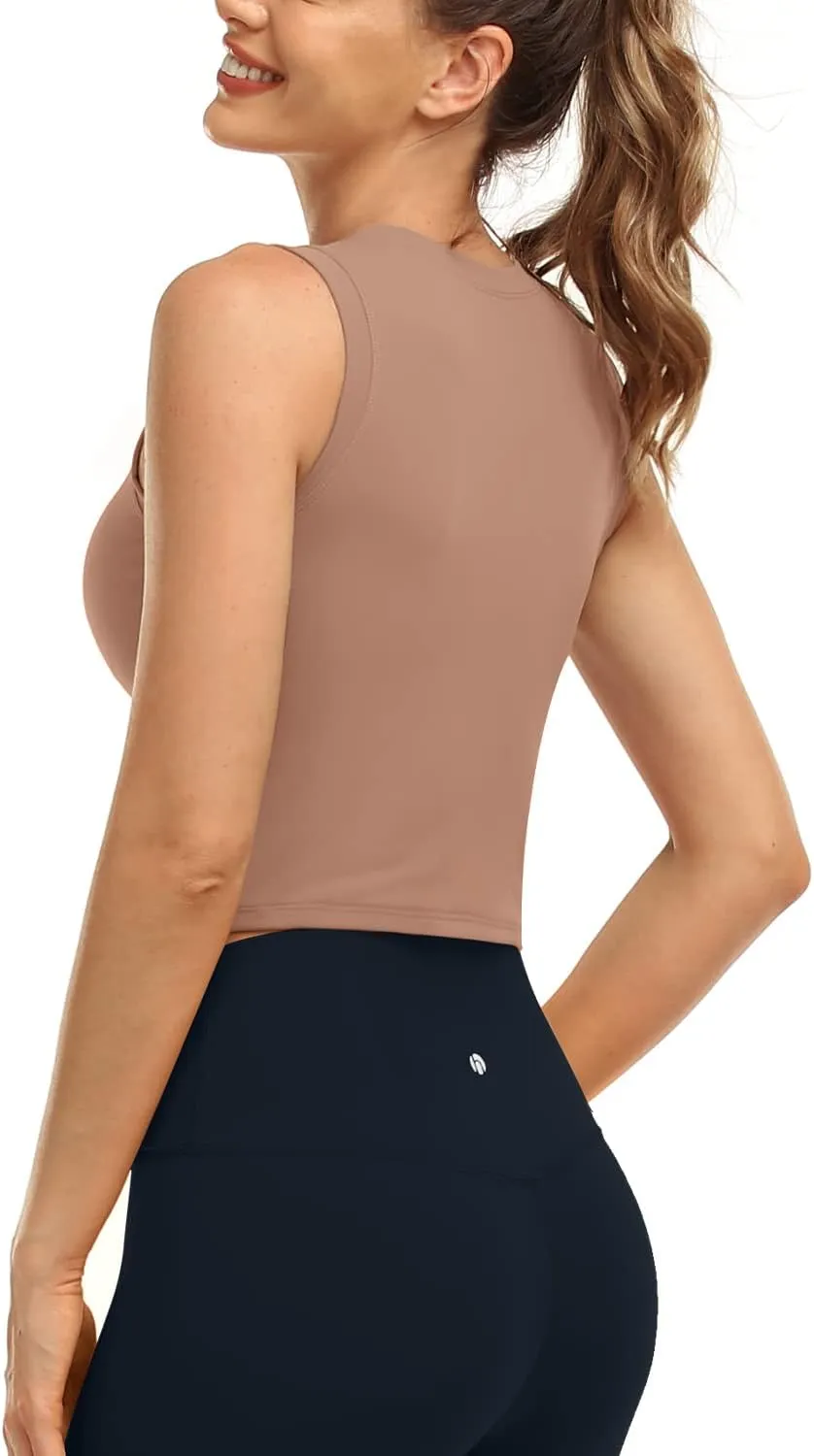HeyNuts Wherever Crop Top Workout Tank Tops Unpadded/Padded