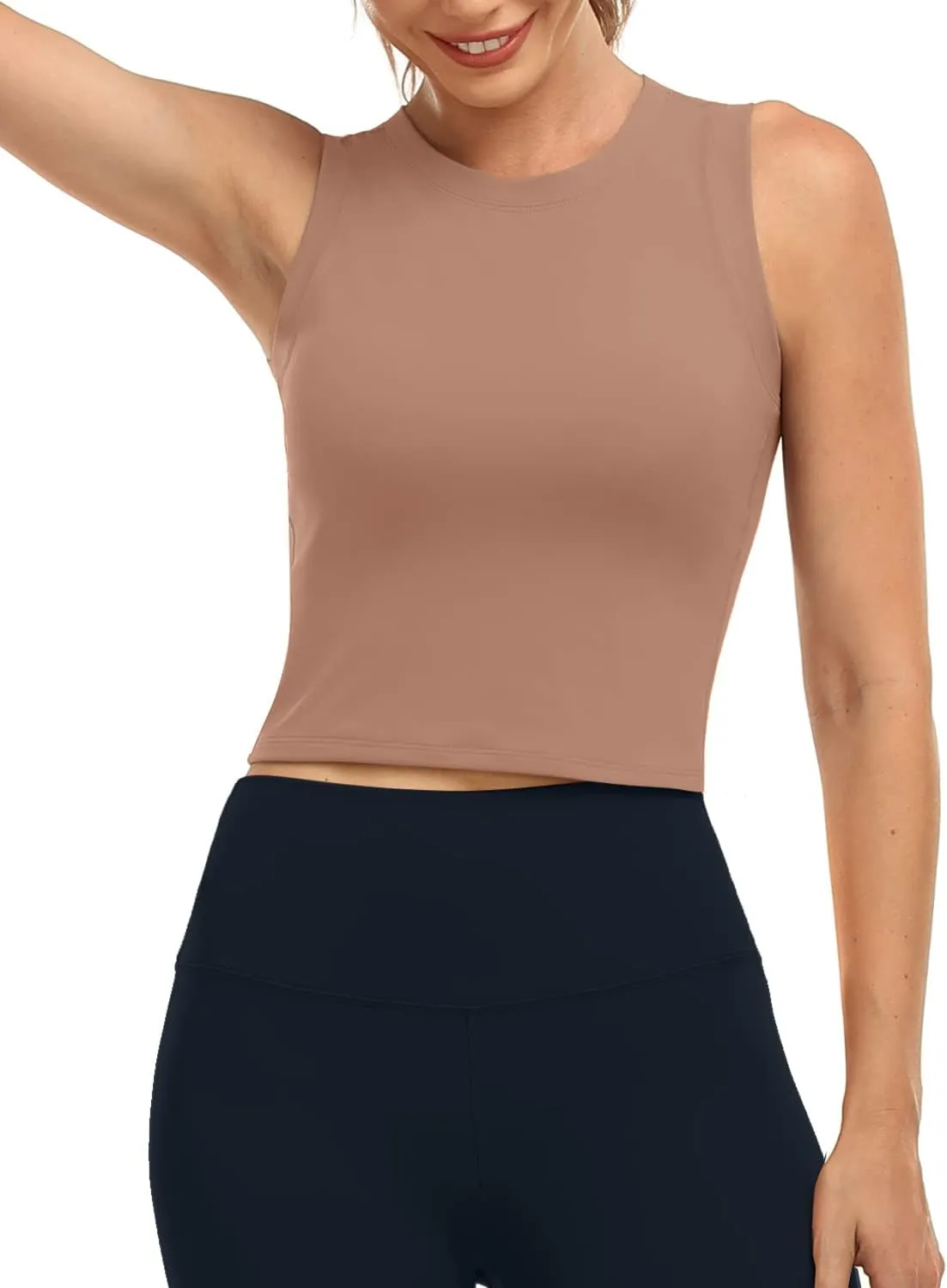 HeyNuts Wherever Crop Top Workout Tank Tops Unpadded/Padded