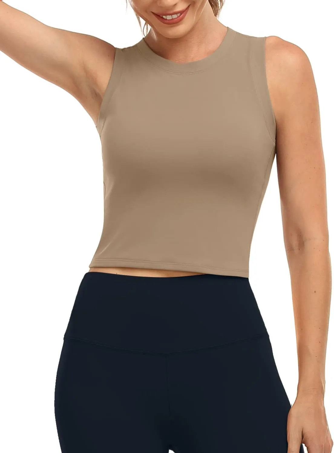 HeyNuts Wherever Crop Top Workout Tank Tops Unpadded/Padded