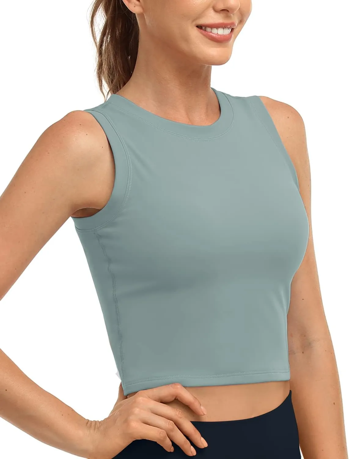 HeyNuts Wherever Crop Top Workout Tank Tops Unpadded/Padded