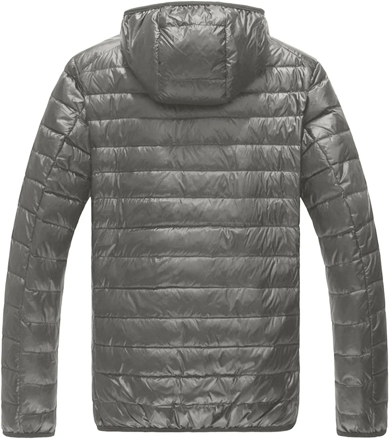 Jackets for Men,Men's Fashion Business Solid Color Warm Fleece Hooded Outdoor Full Zipper Casual Jacket Coats