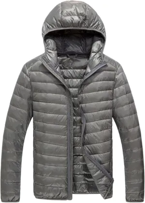 Jackets for Men,Men's Fashion Business Solid Color Warm Fleece Hooded Outdoor Full Zipper Casual Jacket Coats