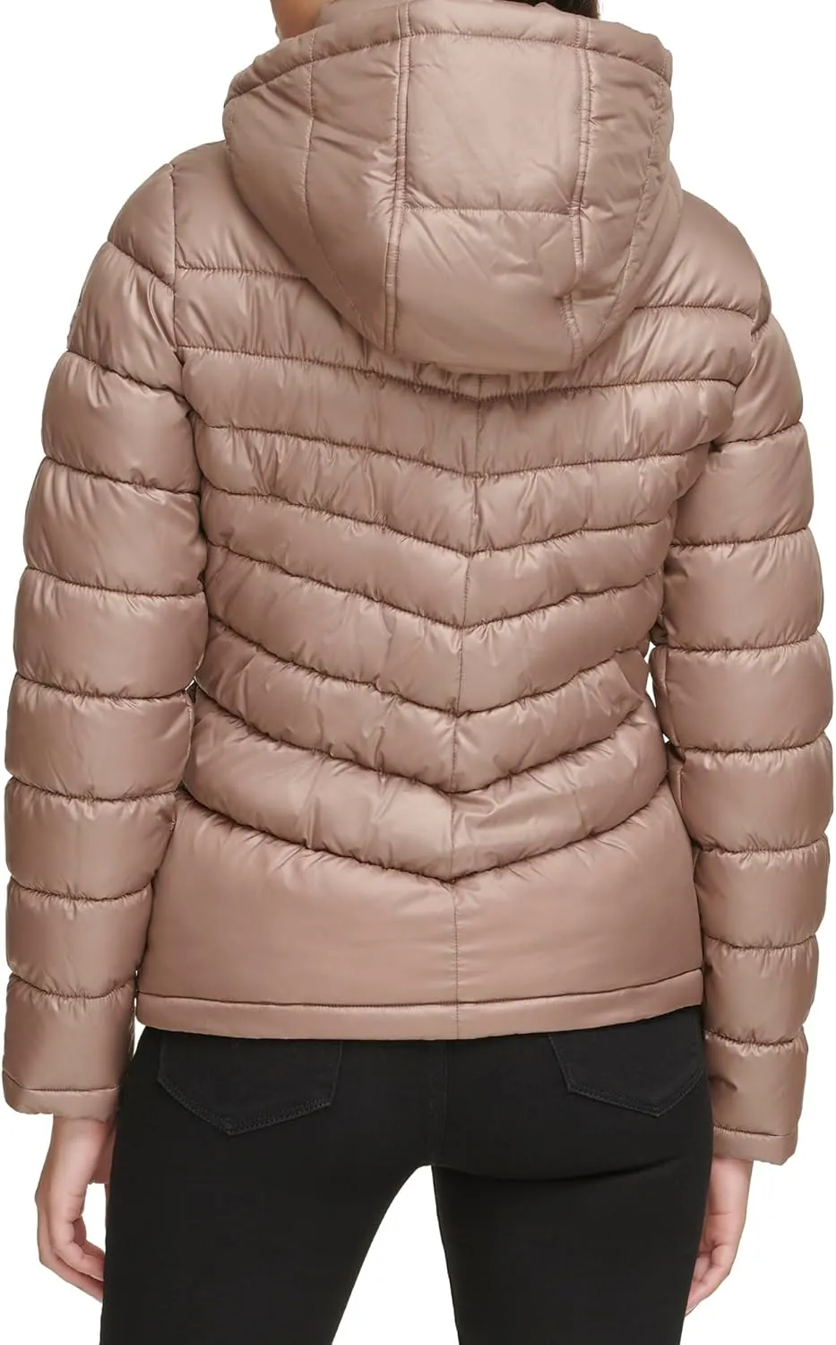 Kenneth Cole Women's Solid Hooded Puffer Jacket