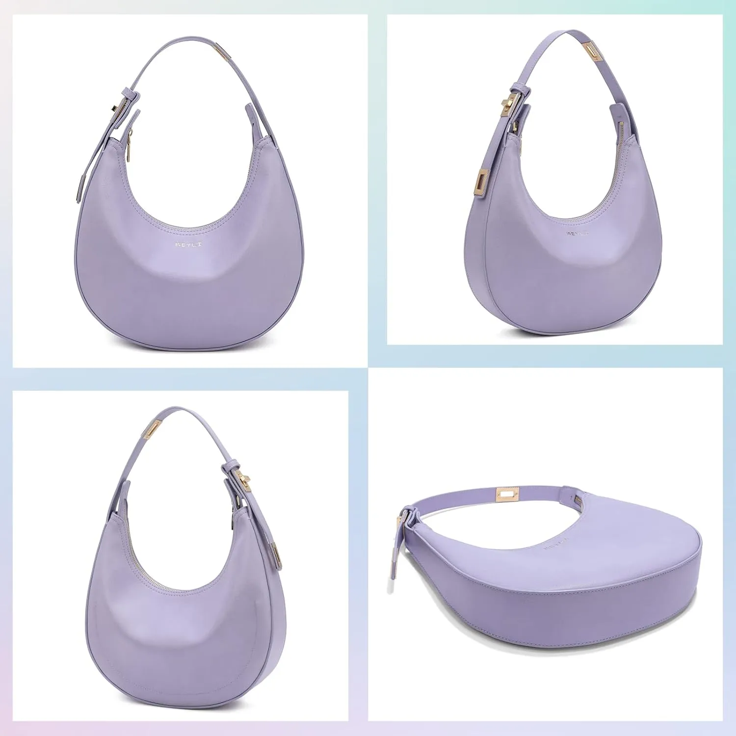 Keyli Shoulder Bag for Women Stylish Casual Clutch Purses for Women 3 Ways Adjust Strap Hobo Handbags with Zip Closure