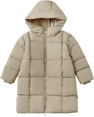 Kids Girls Boys Winter Warm Thick Solid Cotton Long Sleeve Padded Jacket Coat Clothes Toddler Baby Girl Sweaters