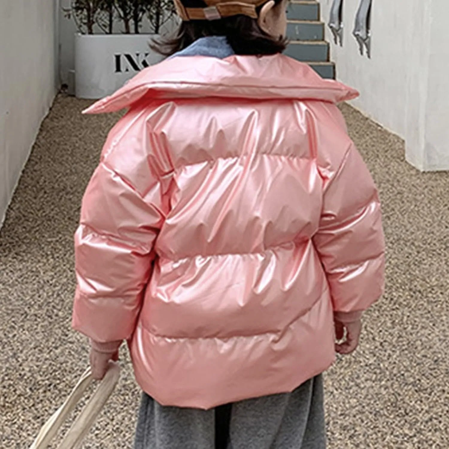 Kids Toddler Baby Girls Boys Winter Warm Thick Solid Cotton Long Sleeve Padded Jacket Coat Clothes Heavy Coat