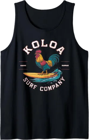 Koloa Surf Surfing Rooster Logo Lightweight, Graphic Tank Top