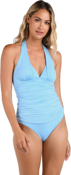 La Blanca Women's Island Goddess Halter Tankini Swimsuit Top