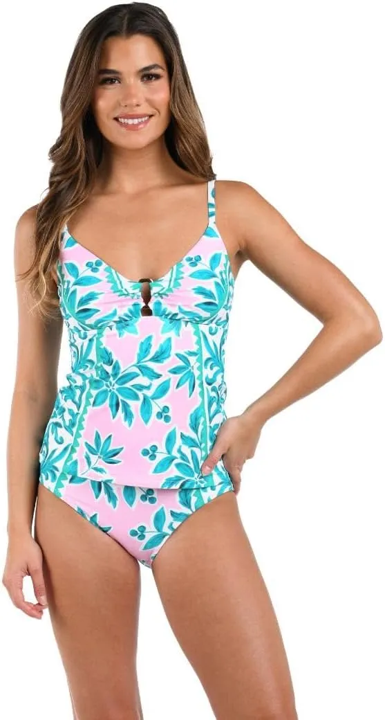 La Blanca Women's Over The Shoulder Tankini Swimsuit Top