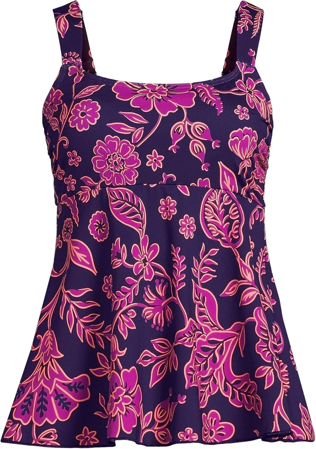 Lands' End Women's Adjustable Scoop Neck Flutter Tankini Top