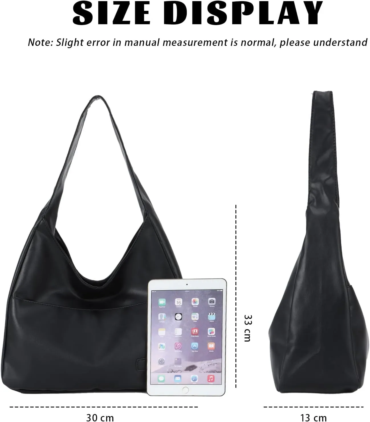 Lanpet Hobo Bag for Women, Vegan Leather Tote Bag Shoulder Bags Stylish Casual Trendy Large Capacity Handbags