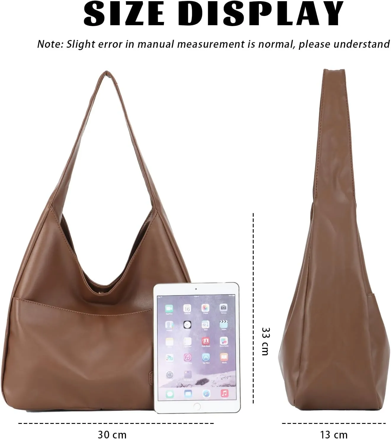 Lanpet Hobo Bag for Women, Vegan Leather Tote Bag Shoulder Bags Stylish Casual Trendy Large Capacity Handbags