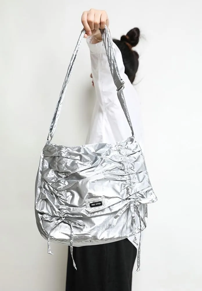 Large Bag for Women Stylish Casual Crossbody Shoulder Bag Lightweight Pleated Purse Hobo Handbag with Adjustable Strap