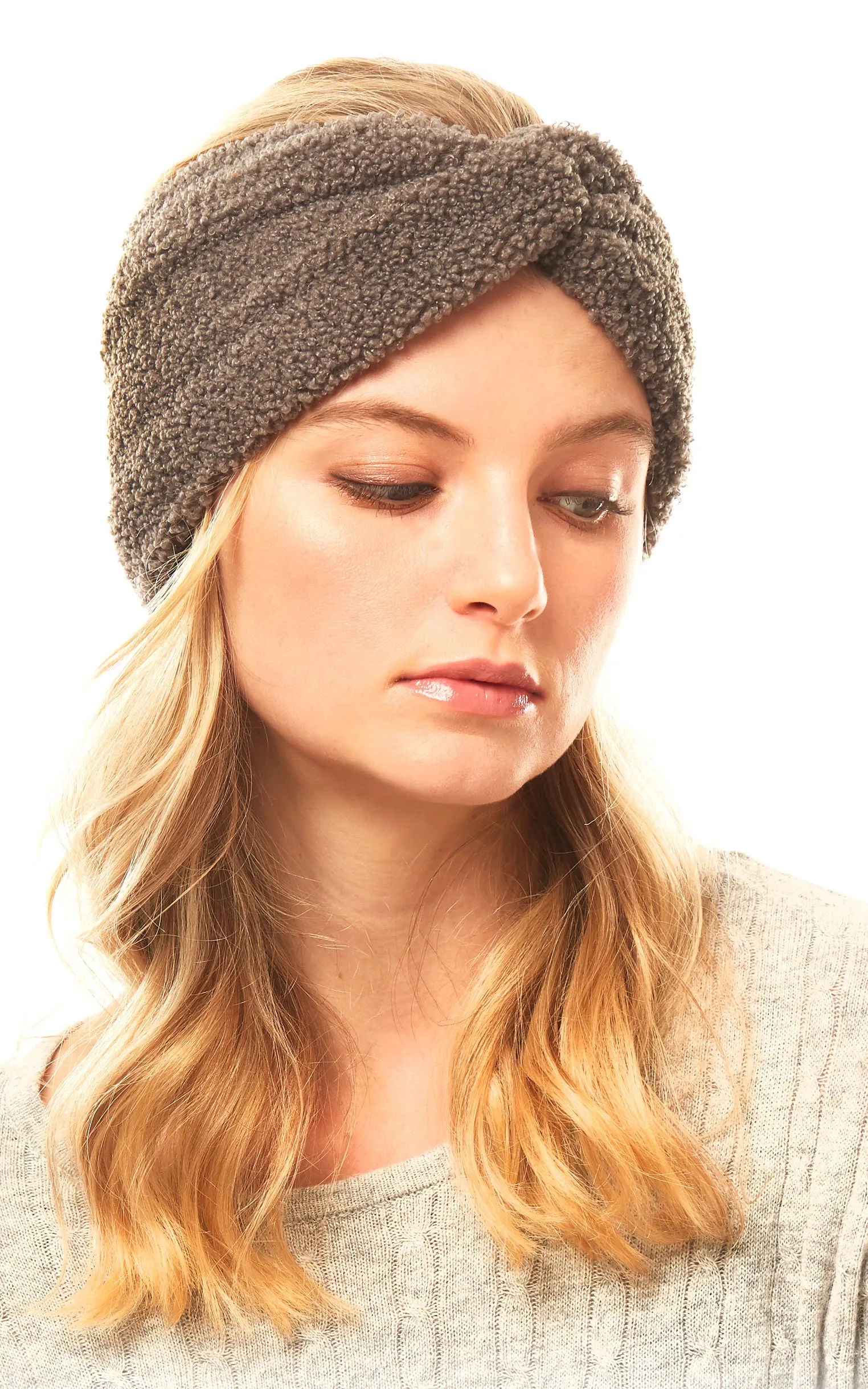 LHB015 Solid Sherpa Fleece Headband