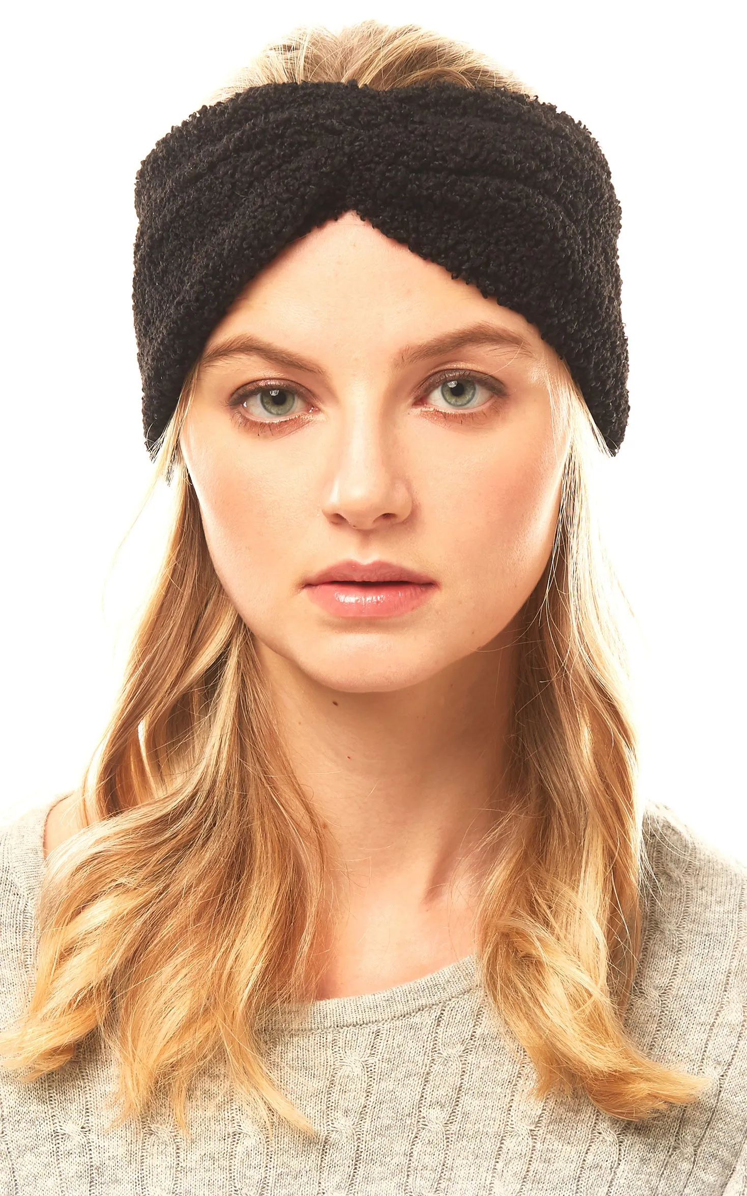 LHB015 Solid Sherpa Fleece Headband