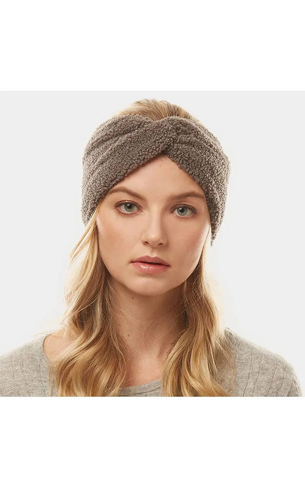 LHB015 Solid Sherpa Fleece Headband