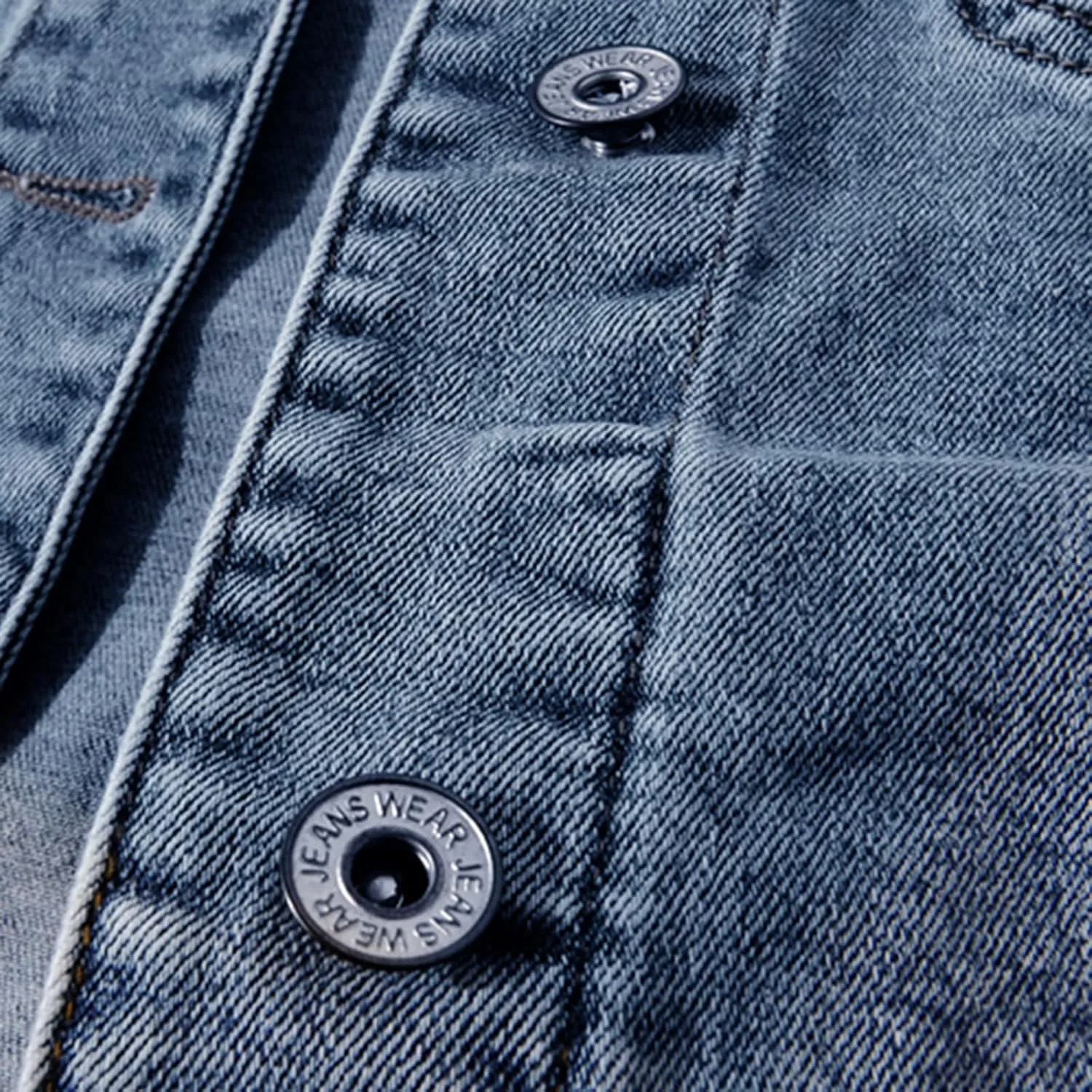 LifeShe Women's Basic Button Down Denim Jean Jacket Coat