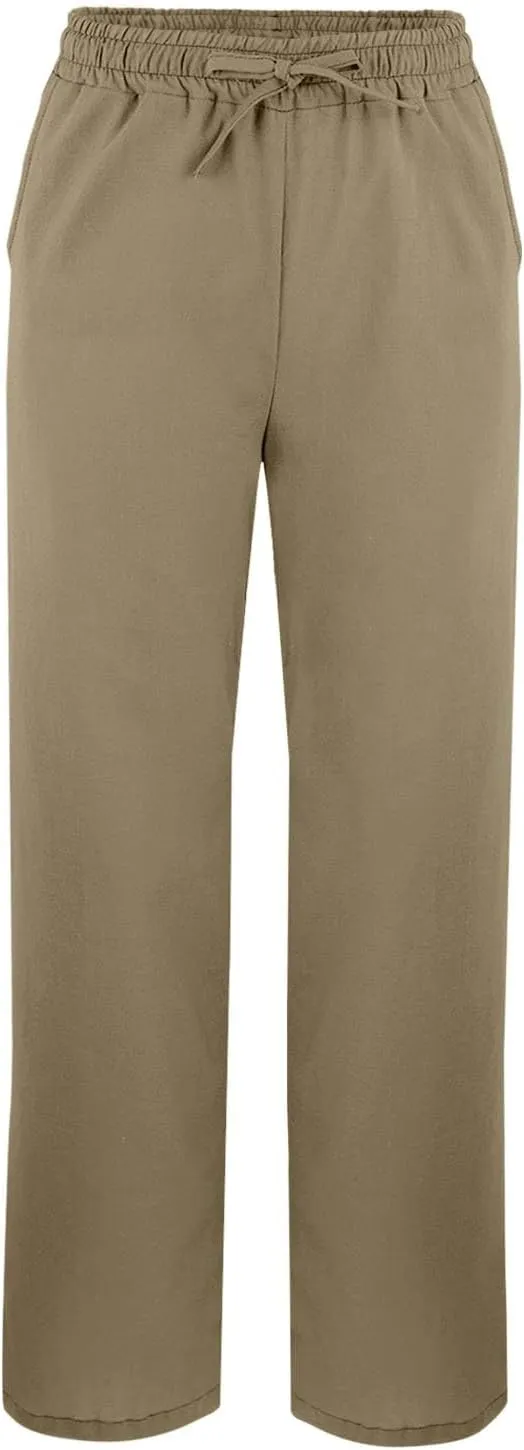 Linen Capri Pants Women Summer 2025 Pants Side Button Casual Cropped Linen Capris for Women Striped Spring