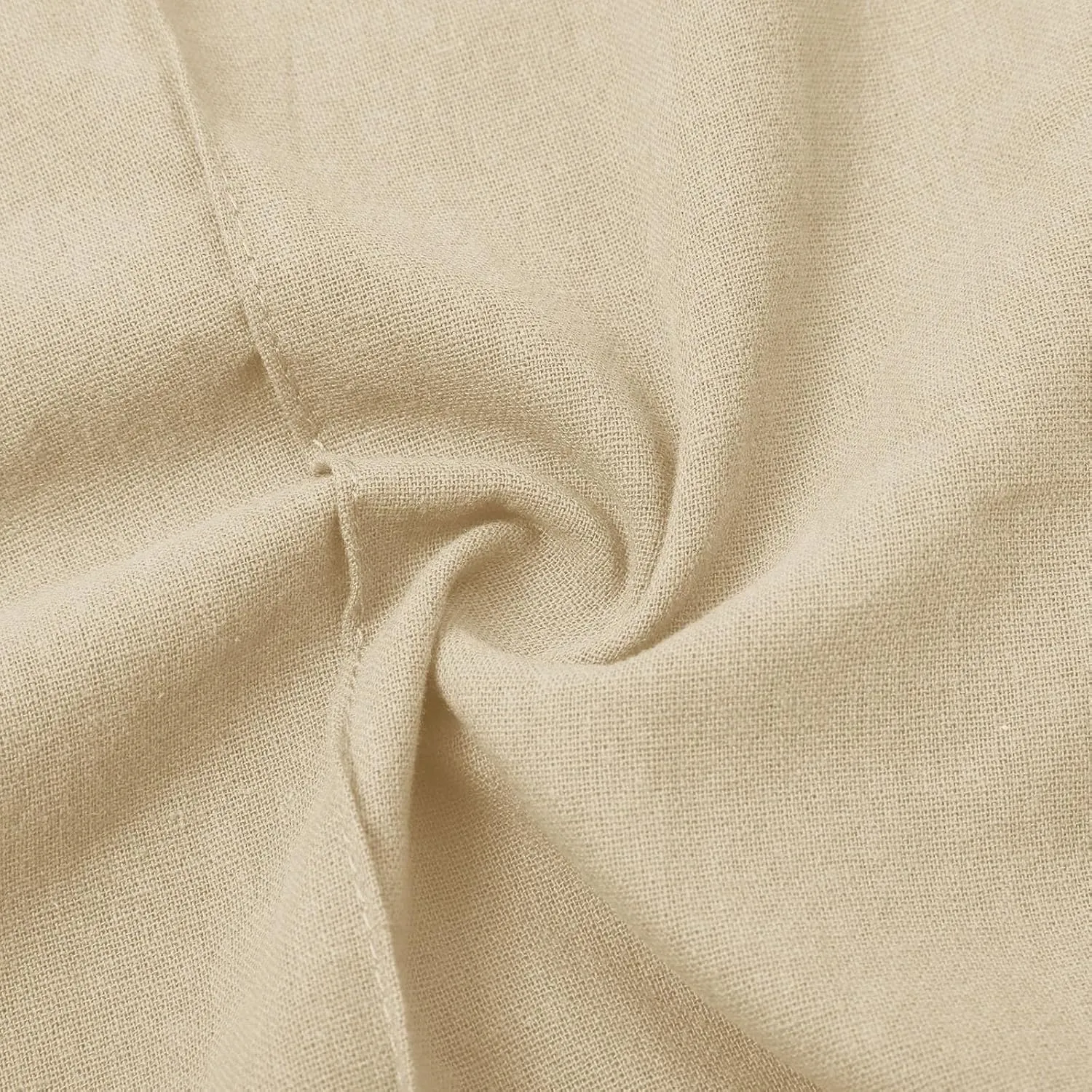 Linen Pants Women Casual Summer Beach Loose Elastic High Waisted Drawstring Lounge Straight Leg Pants with Pockets