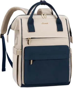 LOVEVOOK Laptop Backpack for Women, 17 Inch Work Teacher Nurse Bag, Large Capacity Business Computer Backpack Purse with USB Port, Stylish Casual Daypack for Travel