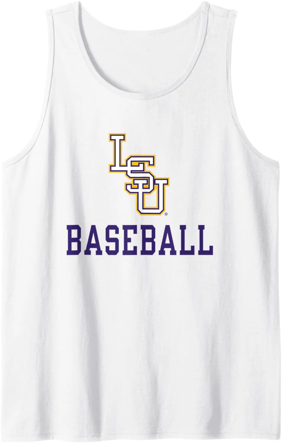 LSU Tigers Baseball Icon Logo Officially Licensed Tank Top