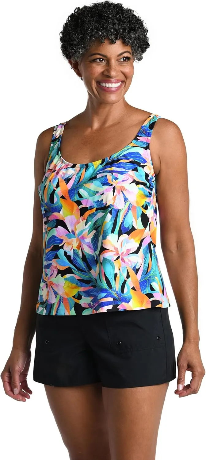 Maxine Of Hollywood Women's Scoop Neck Tankini Swimsuit Top