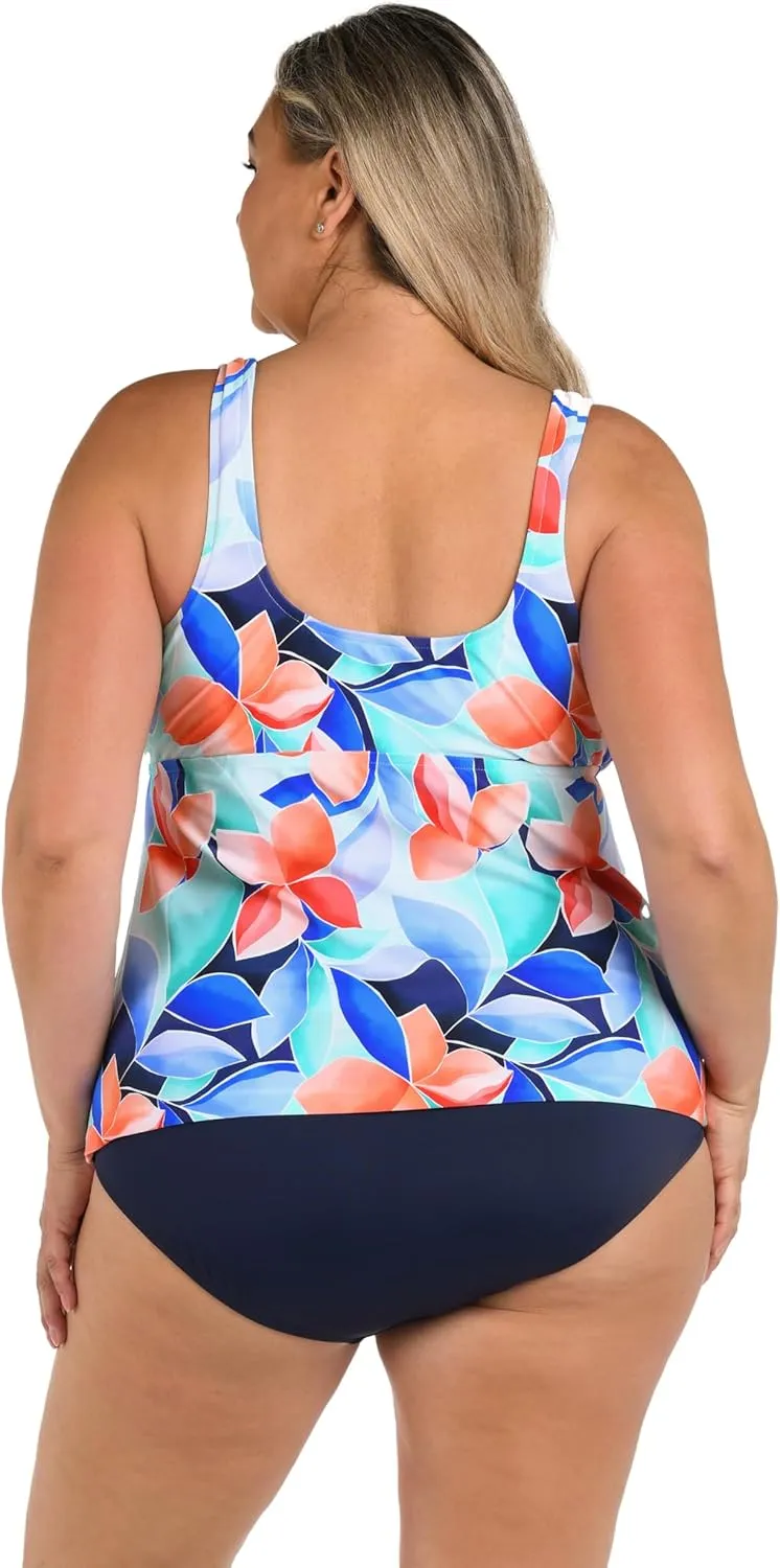 Maxine Of Hollywood Women's Scoop Neck Tankini Swimsuit Top