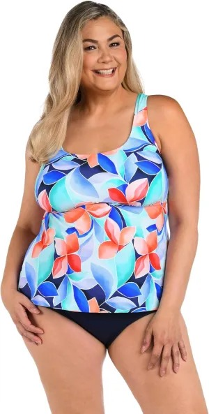 Maxine Of Hollywood Women's Scoop Neck Tankini Swimsuit Top